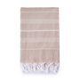 Mijolnir Toalla de playa Fouta Beige y blanco